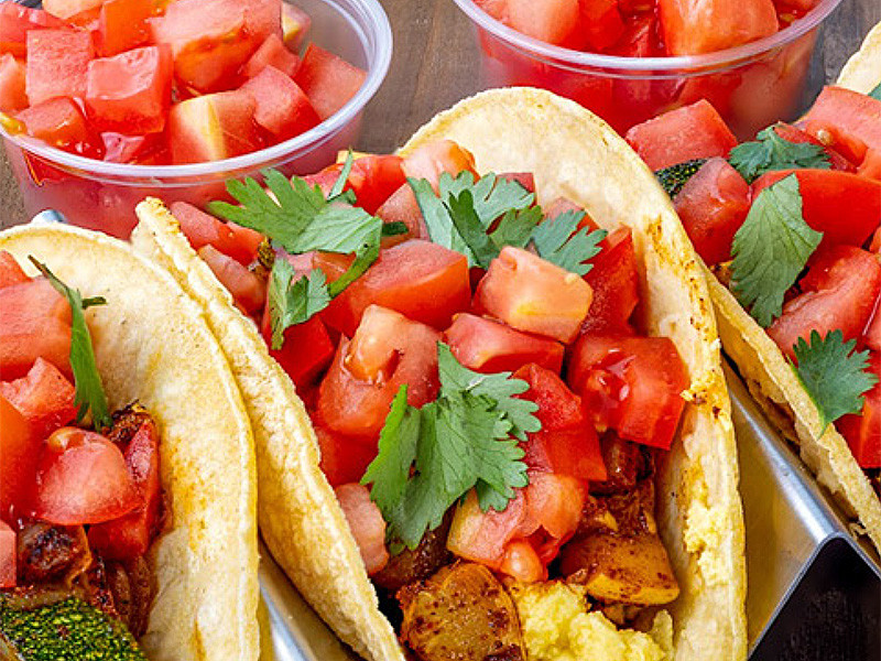 Roasted Summer Squash & Egg Taco