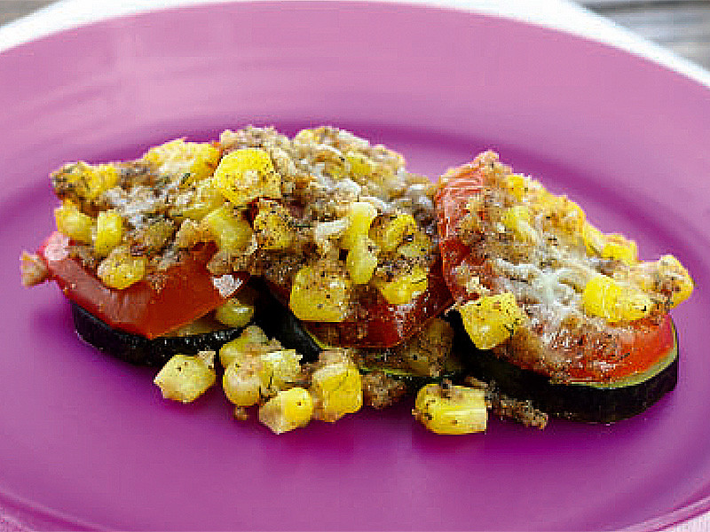 Corn, Zucchini, and Tomato Pie 