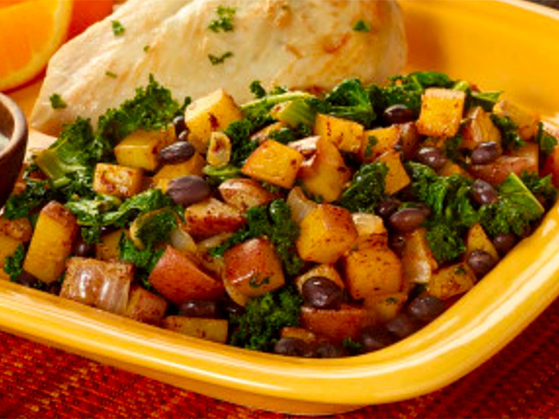 Potato, Black Bean, and Kale Skillet
