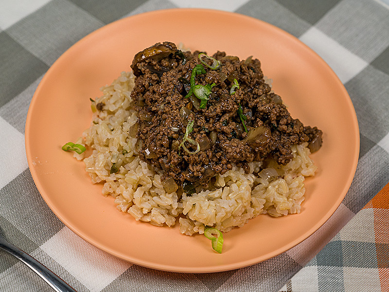 Beef and Mushroom Skillet with Brown Rice