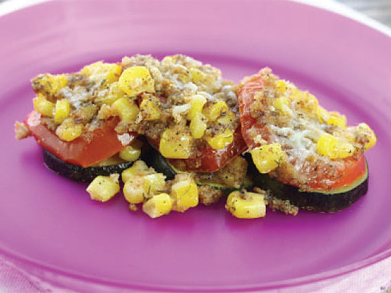 Corn, Zucchini, and Tomato Pie