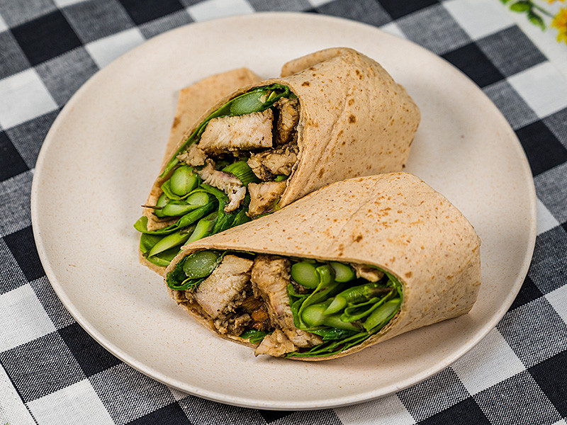 Marinated Chicken and Asparagus Wrap