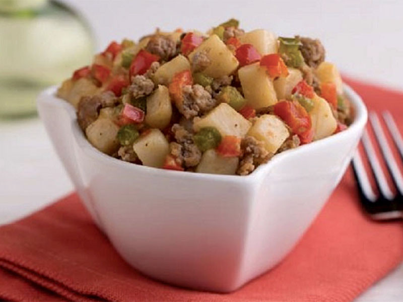 Roasted Potatoes and Turkey Hash